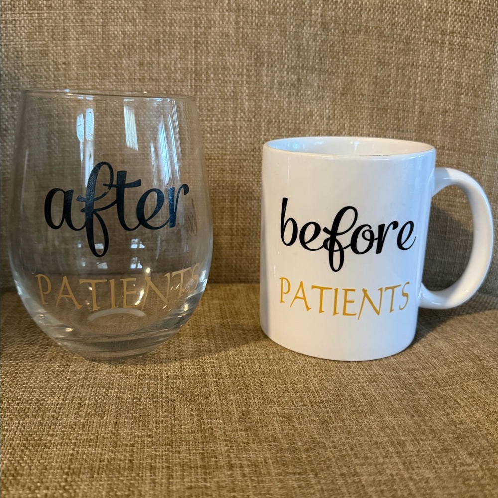 Mug and wine glass
